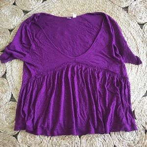 Ruffled bottom shirt